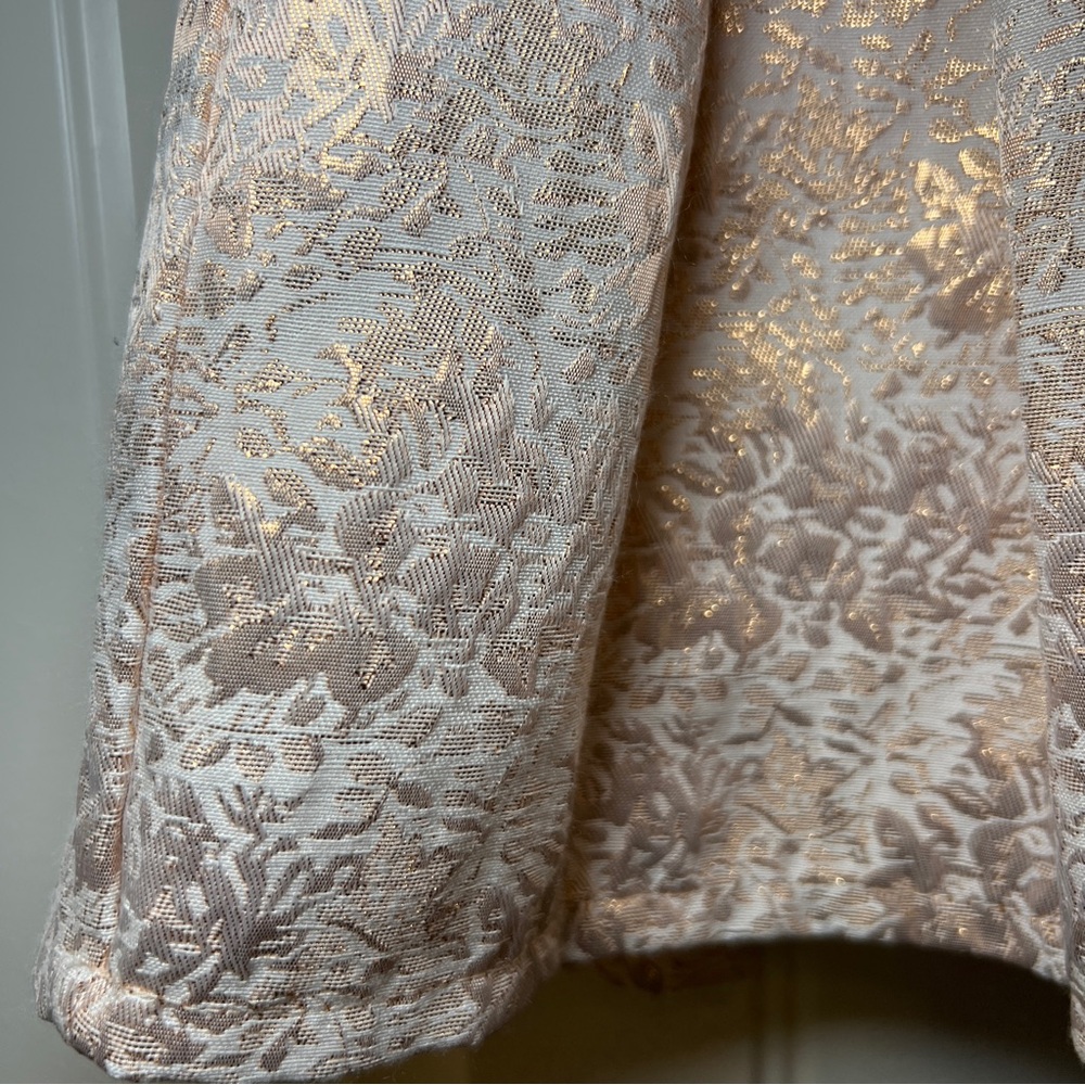 Carter's Elegant Gold and Cream Embossed Floral Dress Girl’s 4T - Picture 6 of 16
